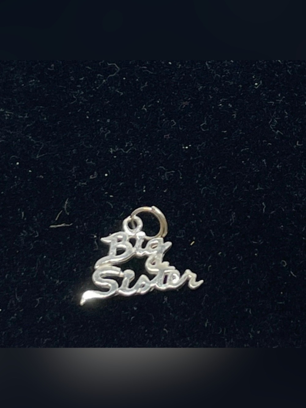 Vtg Sterling Silver 925 Big Sister Charm Pendant Bracelet Dangle Signed  JA©